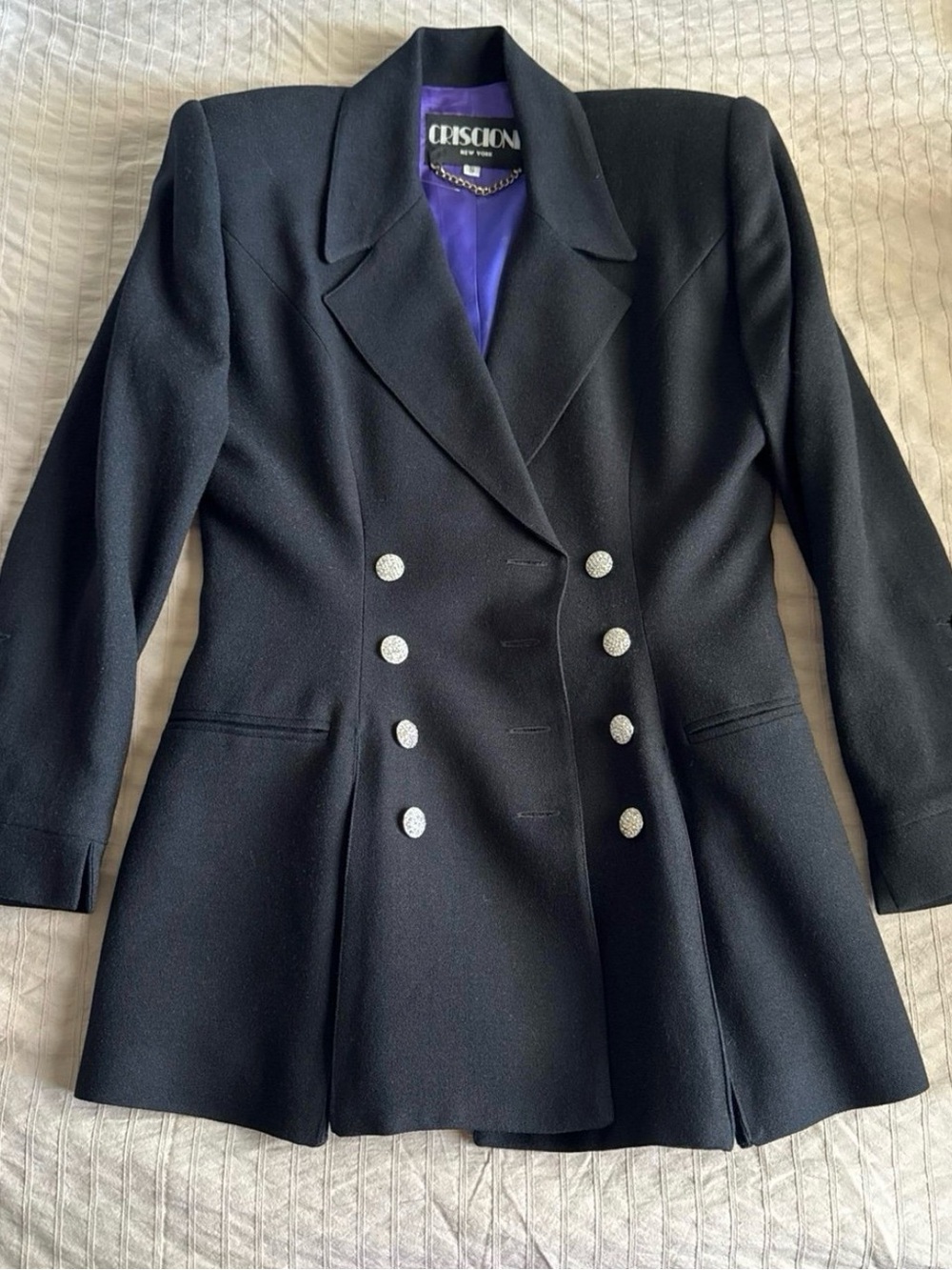Vintage Criscione Black Fitted Blazer